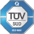 The TÜV SÜD logo, a blue octagonal emblem representing safety and quality certification.