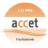 Logo of ACCET, an accreditation body for educational institutions, featuring a circular design in orange and white.